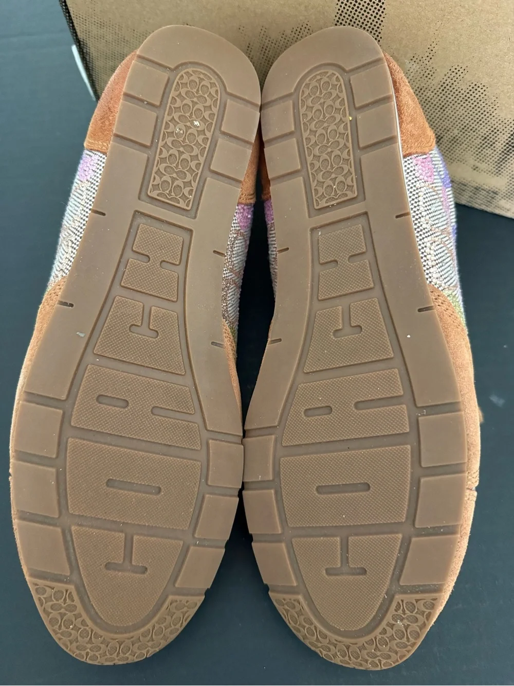 Coach Suede Sneaker with Iridescent Crystal Paneling Size 10 NEW